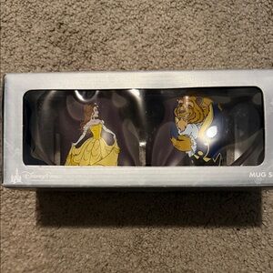 Disney Beauty and the Beast Mug Set - Yellow and Blue